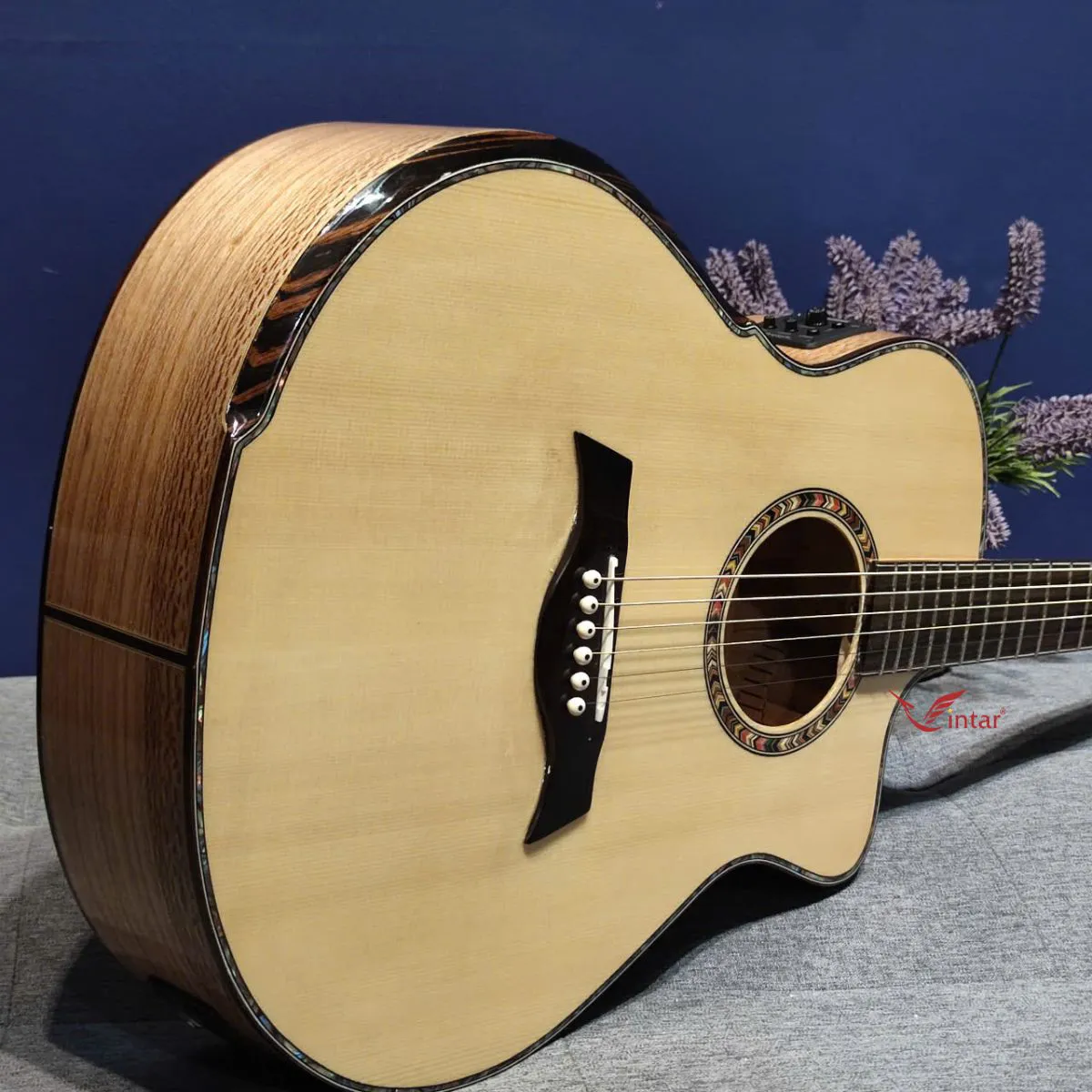 A6V EQ - GUITAR ACOUSTIC GỖ SỒI PHÁP GẮN  MET B12 CHÍNH HÃNG 