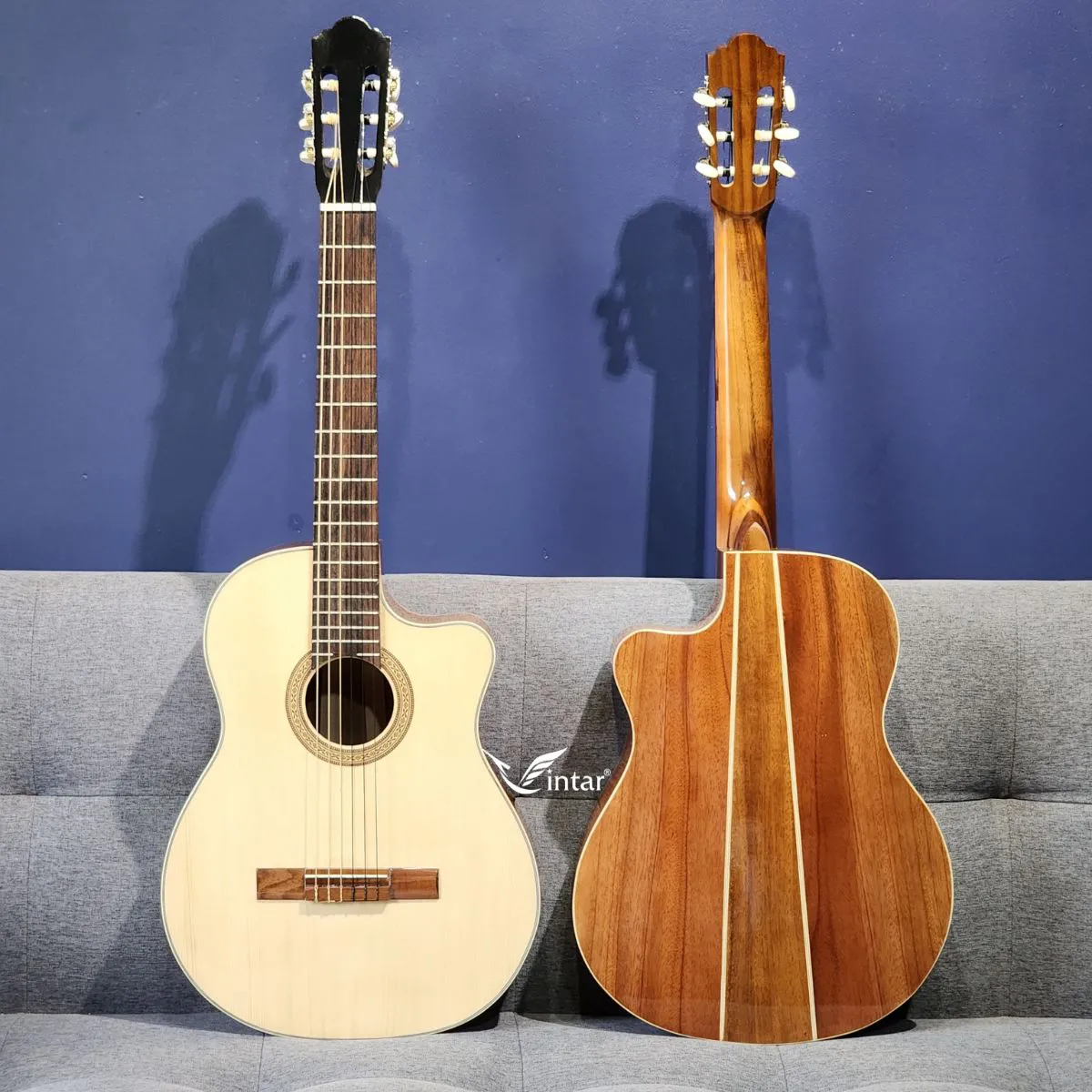 C2K - ĐÀN GUITAR CLASSIC GỖ HỒNG ĐÀO NGUYÊN TẤM DÁNG KHUYẾT