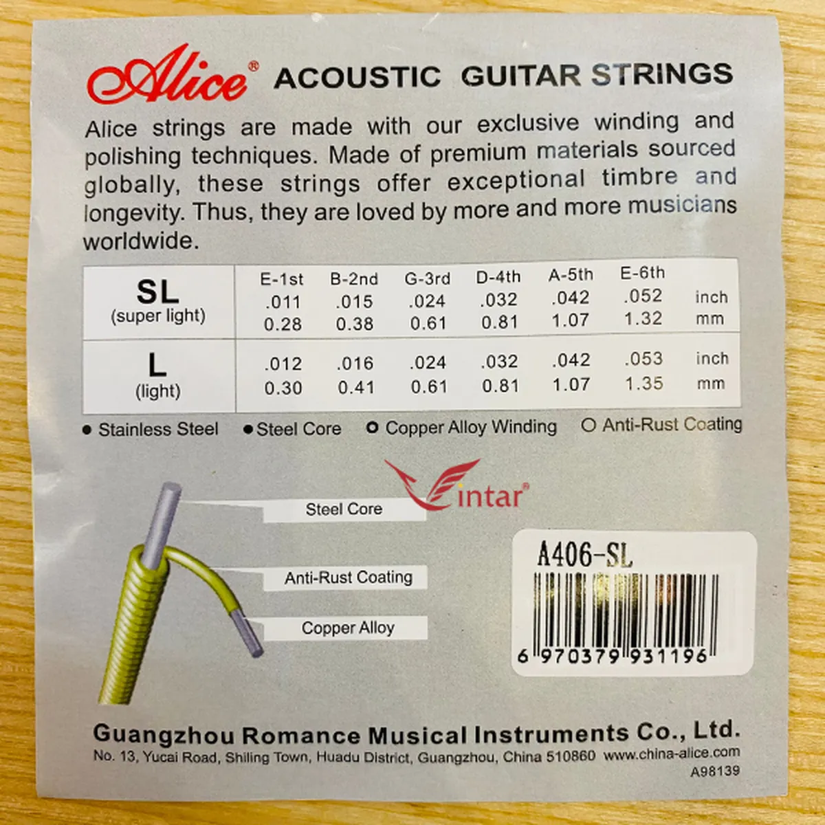 Dây Đàn Guitar Acoustic Alice A406
