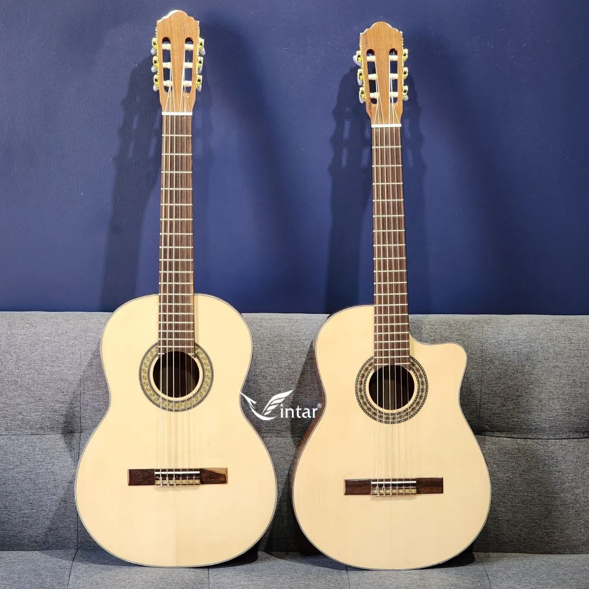 C5T - ĐÀN GUITAR CLASSIC GỖ ĐIỆP CAO CẤP DÁNG TRÒN CỔ ĐIỂN