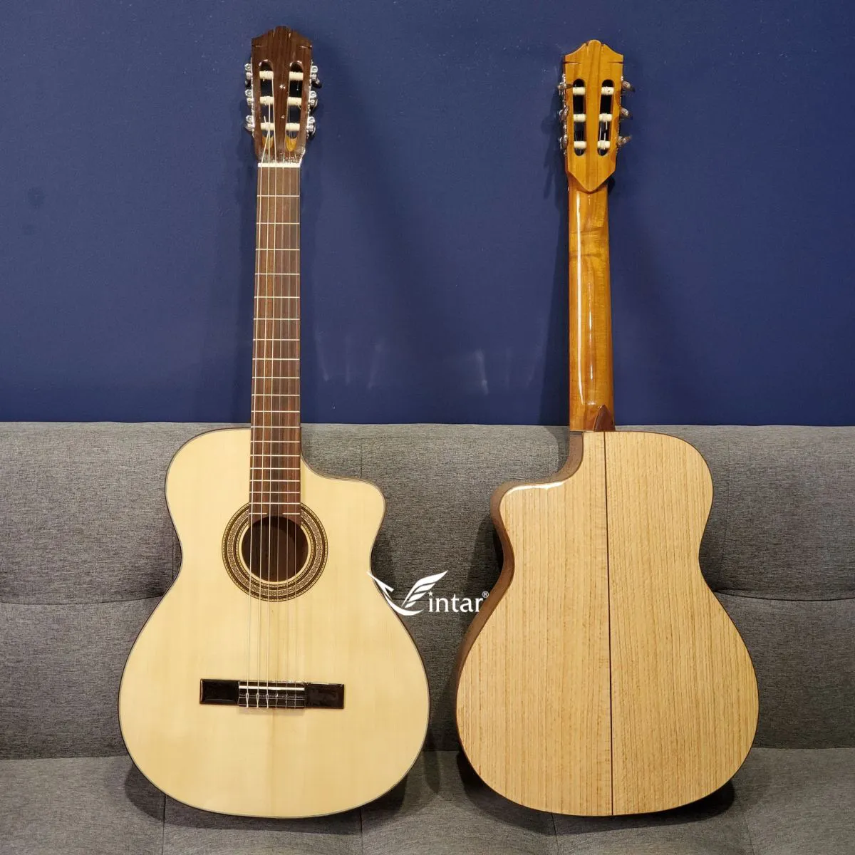 C6K - ĐÀN GUITAR CLASSIC GỖ SỒI PHÁP CAO CẤP DÁNG KHUYẾT