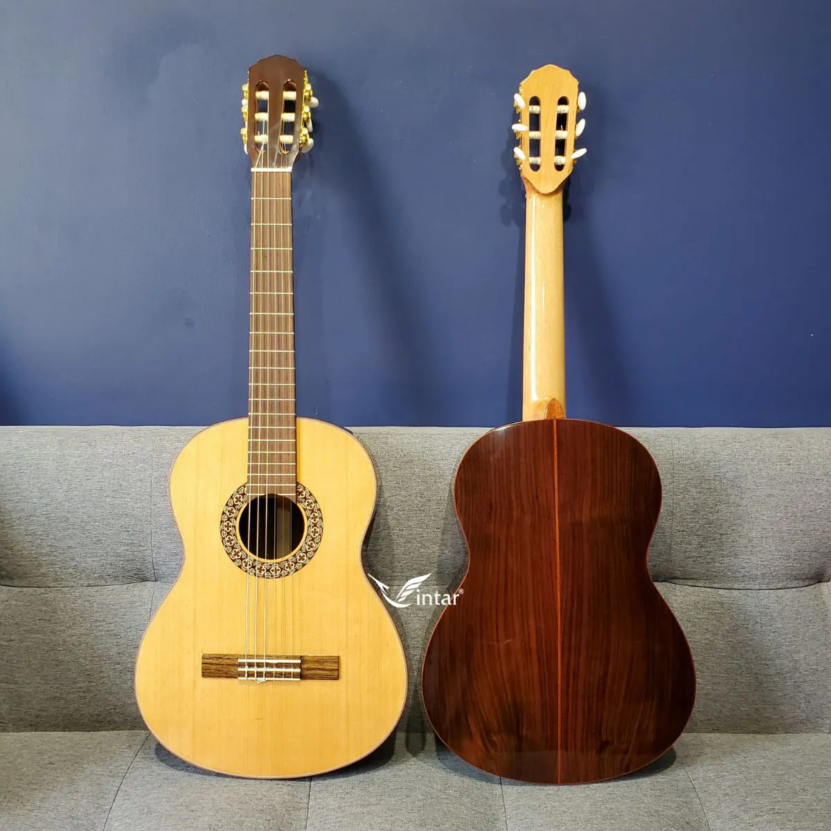 C7T - ĐÀN GUITAR CLASSIC GỖ CẨM ẤN CAO CẤP DÁNG TRÒN MẶT TOP CEDAR