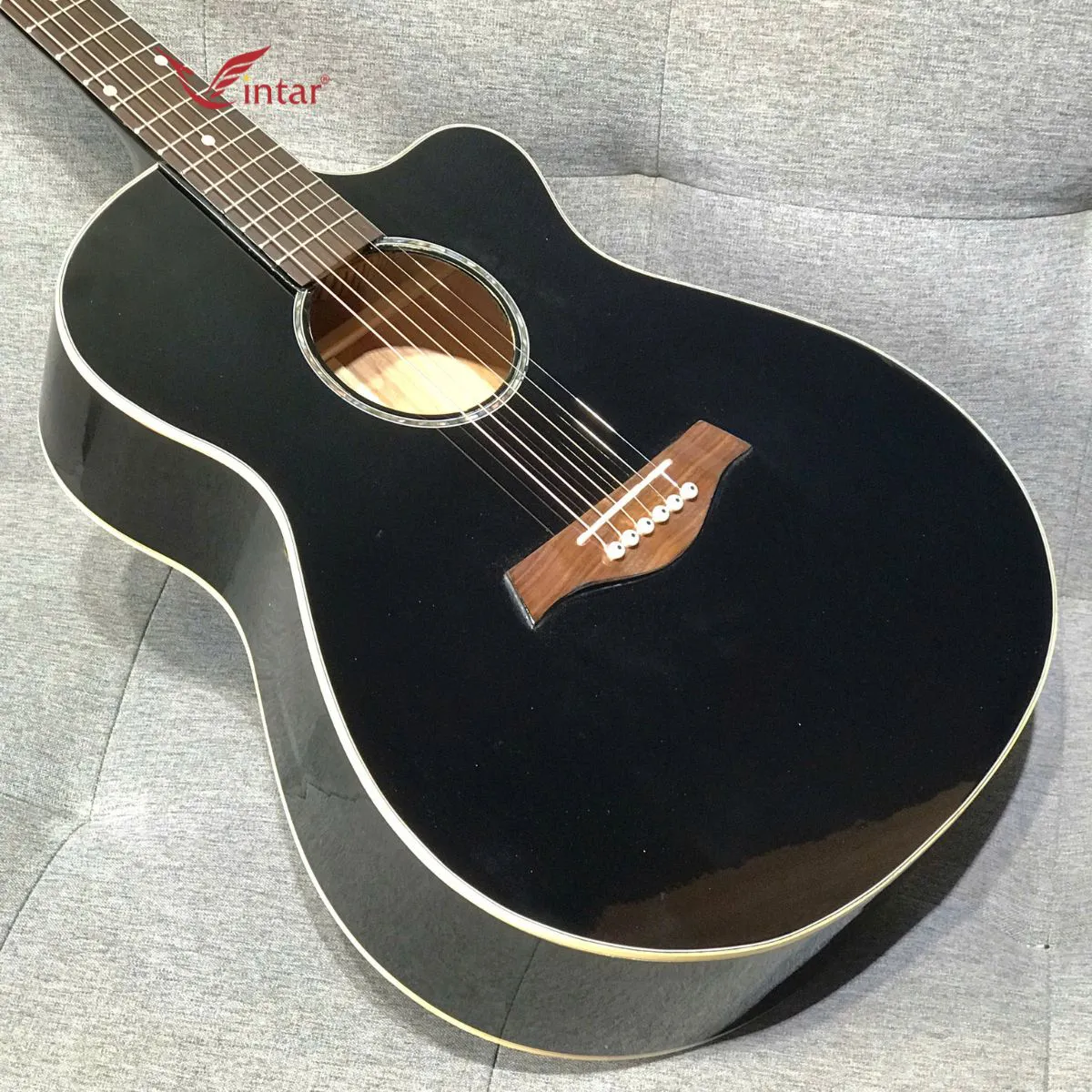A2BK GUITAR GỖ HỒNG ĐÀO ACOUSTIC MÀU ĐEN BÓNG