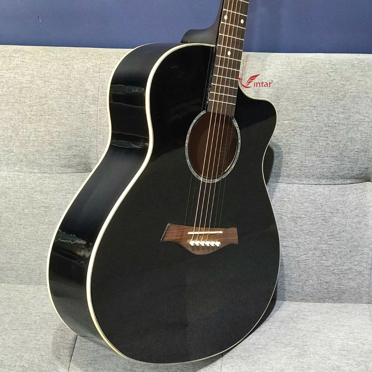 A2BK GUITAR GỖ HỒNG ĐÀO ACOUSTIC MÀU ĐEN BÓNG