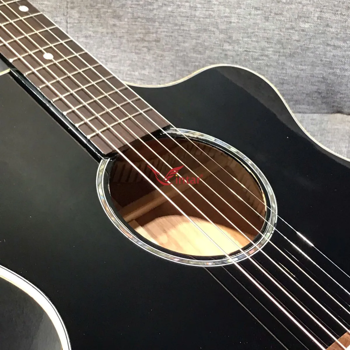 A2BK GUITAR GỖ HỒNG ĐÀO ACOUSTIC MÀU ĐEN BÓNG
