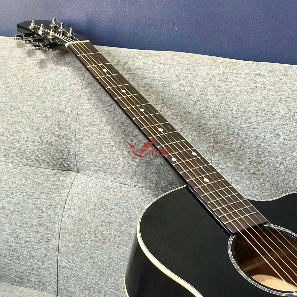 A2BK GUITAR GỖ HỒNG ĐÀO ACOUSTIC MÀU ĐEN BÓNG