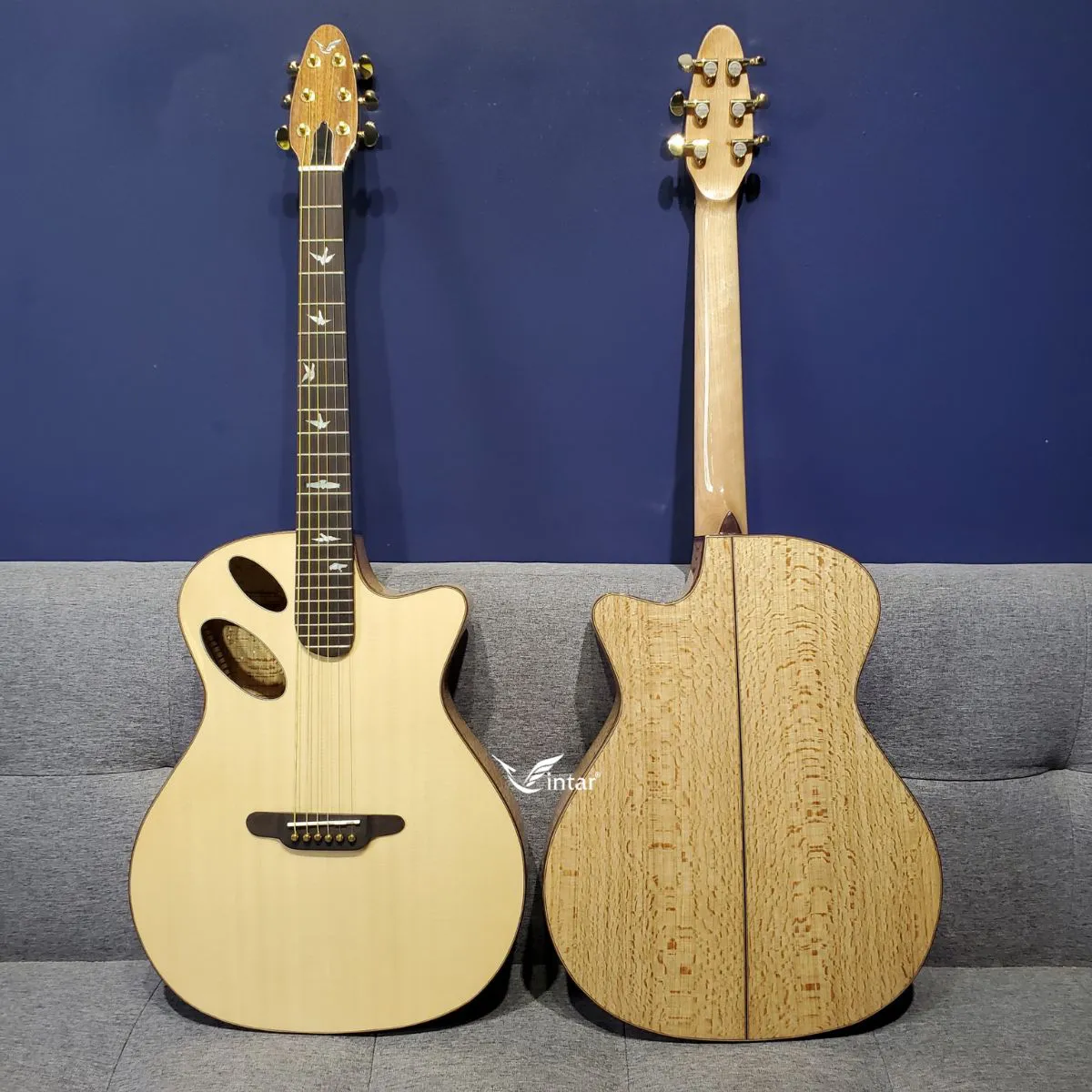 VT08 - ĐÀN GUITAR ACOUSTIC CUSTOM CAO CẤP GỖ SỒI PHÁP