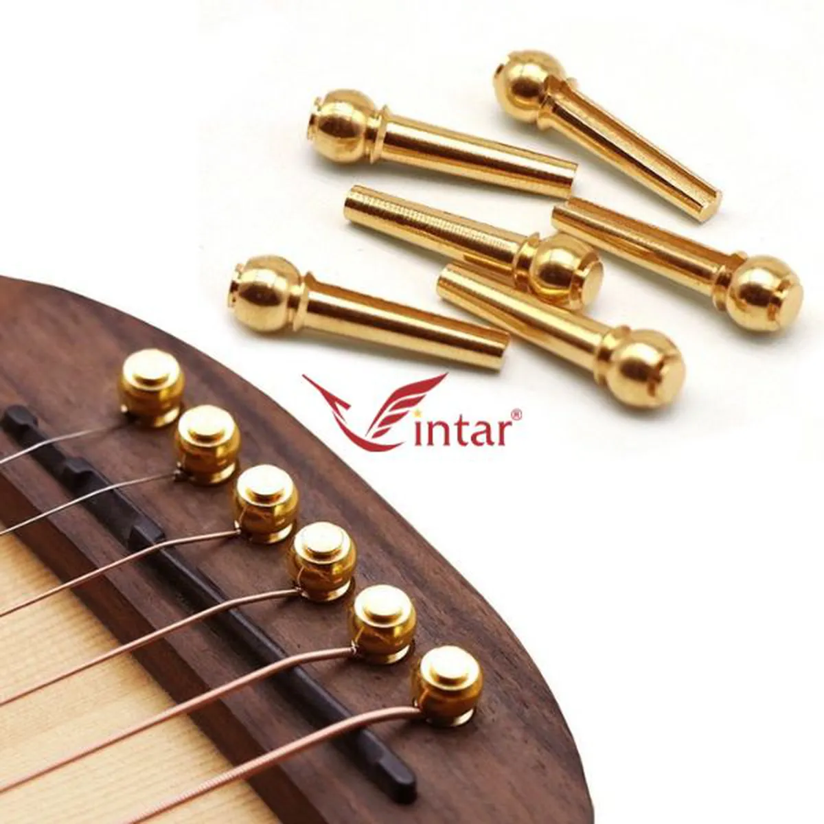 Chốt Ghim Đàn Mạ Vàng (1 Bộ)