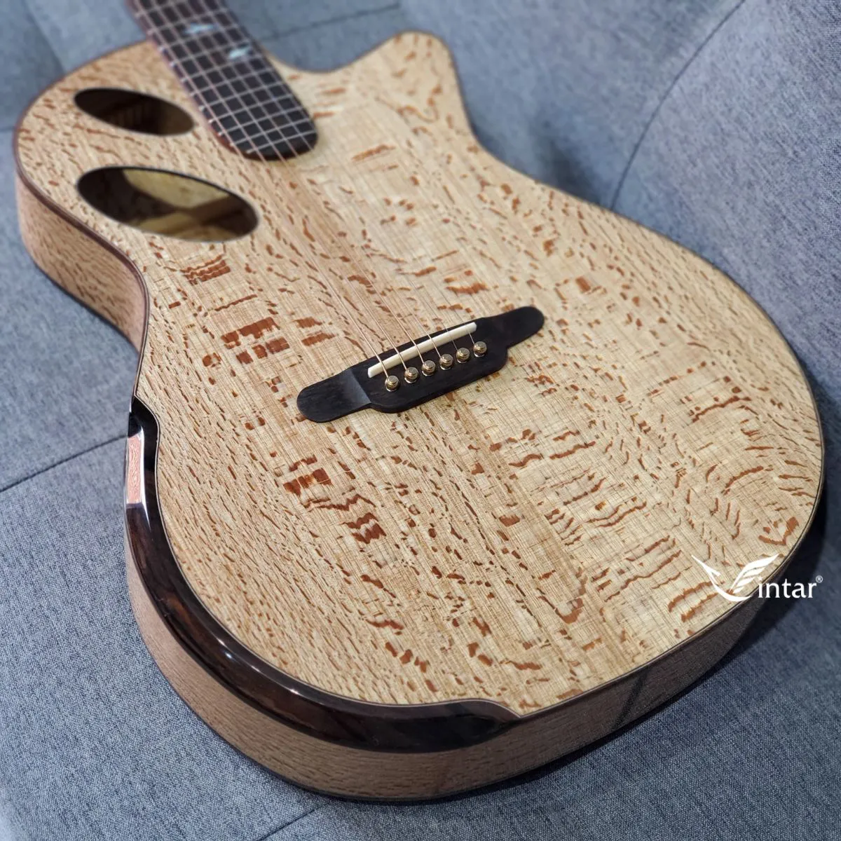 VT08FV - ĐÀN GUITAR ACOUSTIC CUSTOM CAO CẤP FULL GỖ SỒI PHÁP CÓ BAVEL