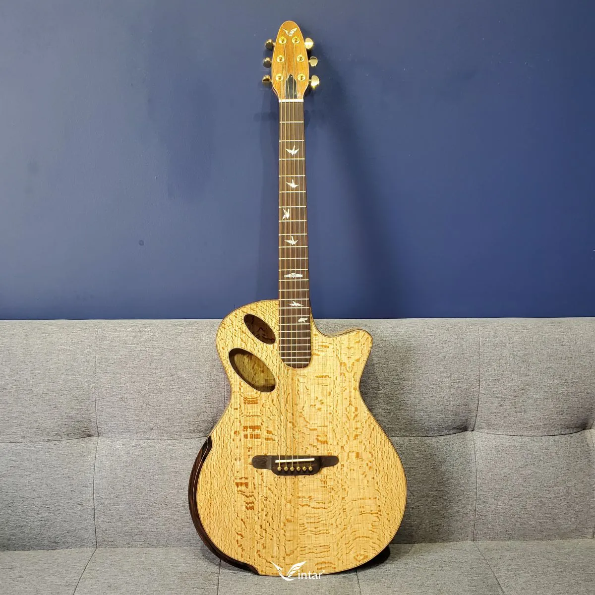 VT08FV - ĐÀN GUITAR ACOUSTIC CUSTOM CAO CẤP FULL GỖ SỒI PHÁP CÓ BAVEL