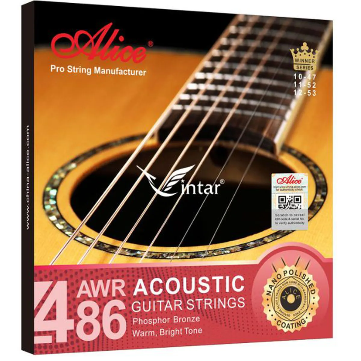 Dây Đàn Guitar Acoustic Alice AWR486