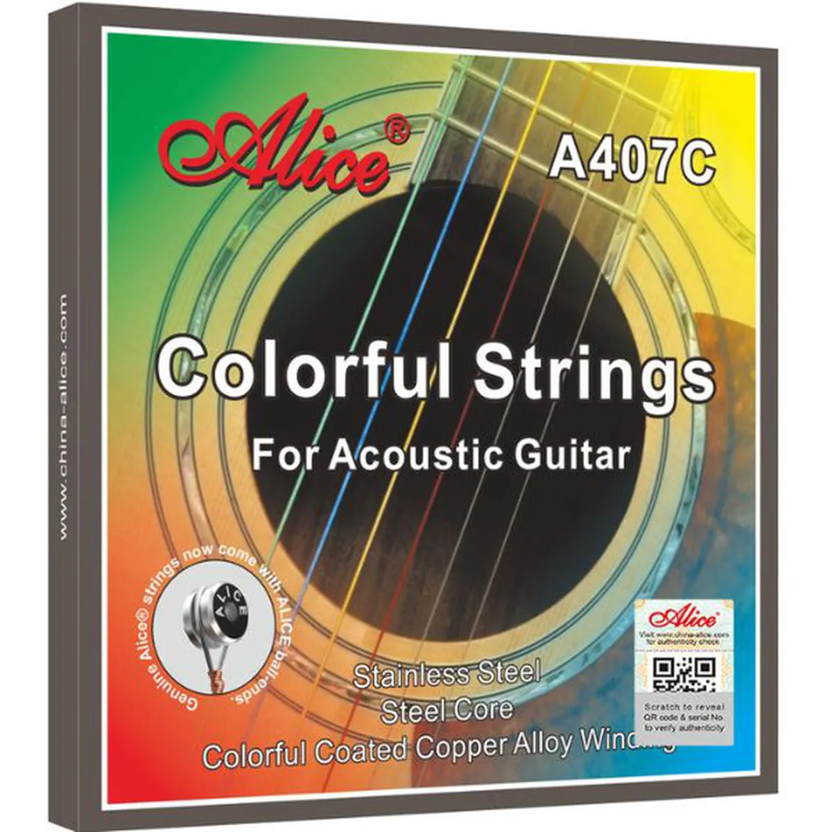 Dây Đàn Màu Guitar Acoustic Alice A407C