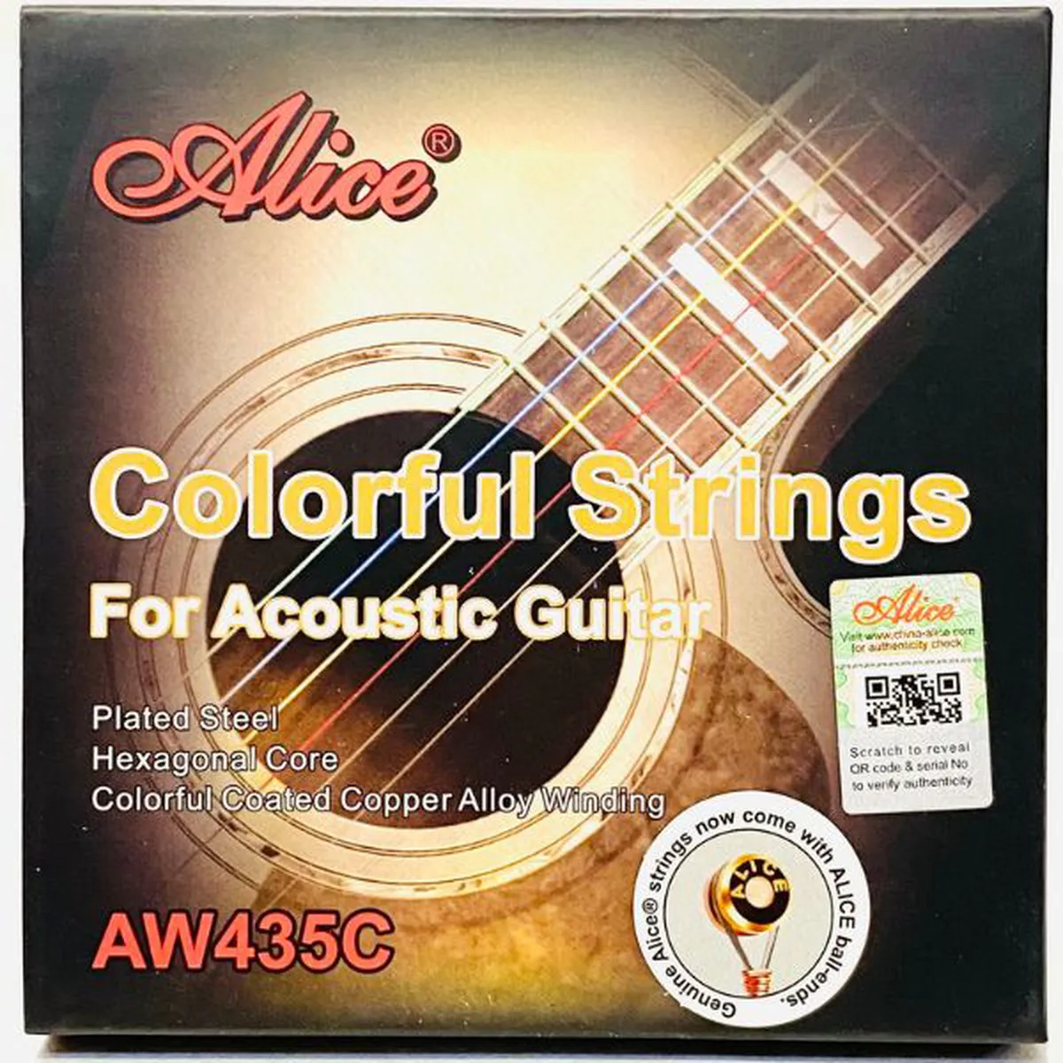 Dây Đàn Màu Guitar Acoustic Alice A435C