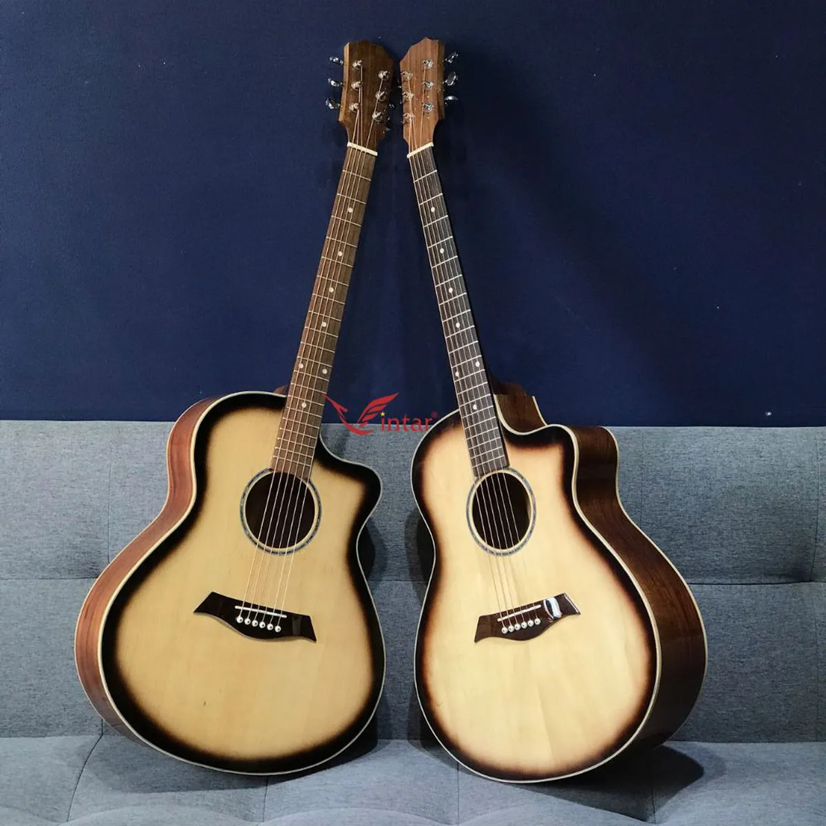 A2 GUITAR GỖ HỒNG ĐÀO SƠN MÀU RÌA 