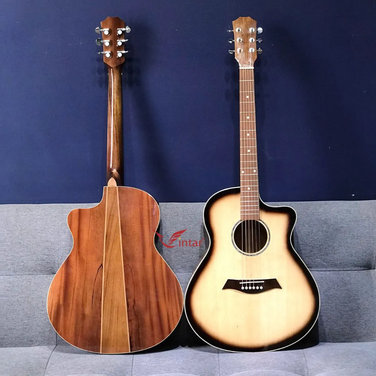 A2 GUITAR GỖ HỒNG ĐÀO SƠN MÀU RÌA 