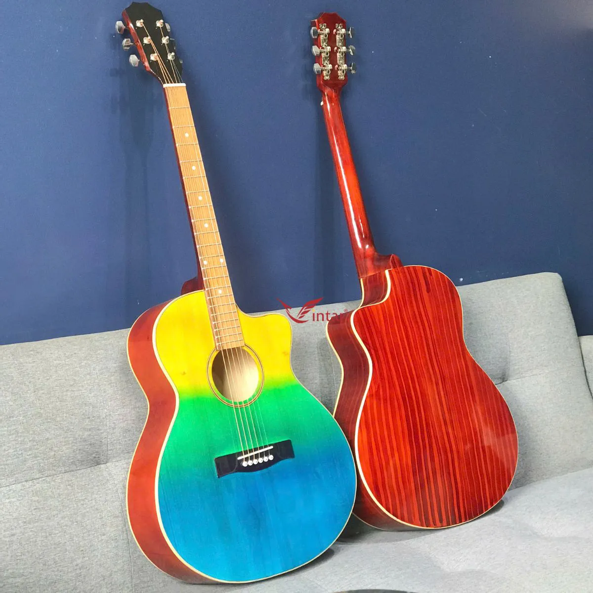 A1K PRO2 - GUITAR GIÁ RẺ  MÀU CẦU VỒNG