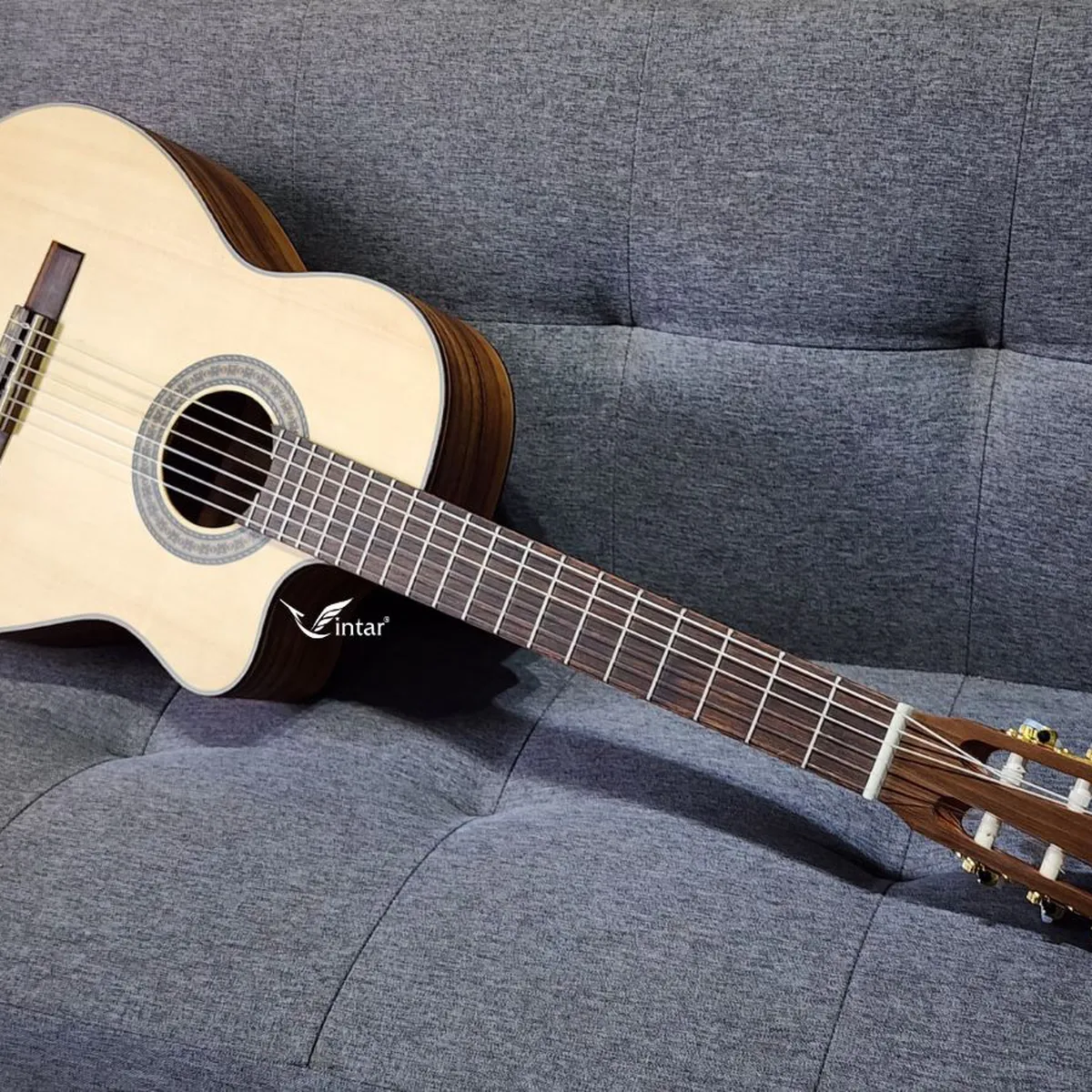 C5K - ĐÀN GUITAR CLASSIC GỖ ĐIỆP CAO CẤP DÁNG KHUYẾT