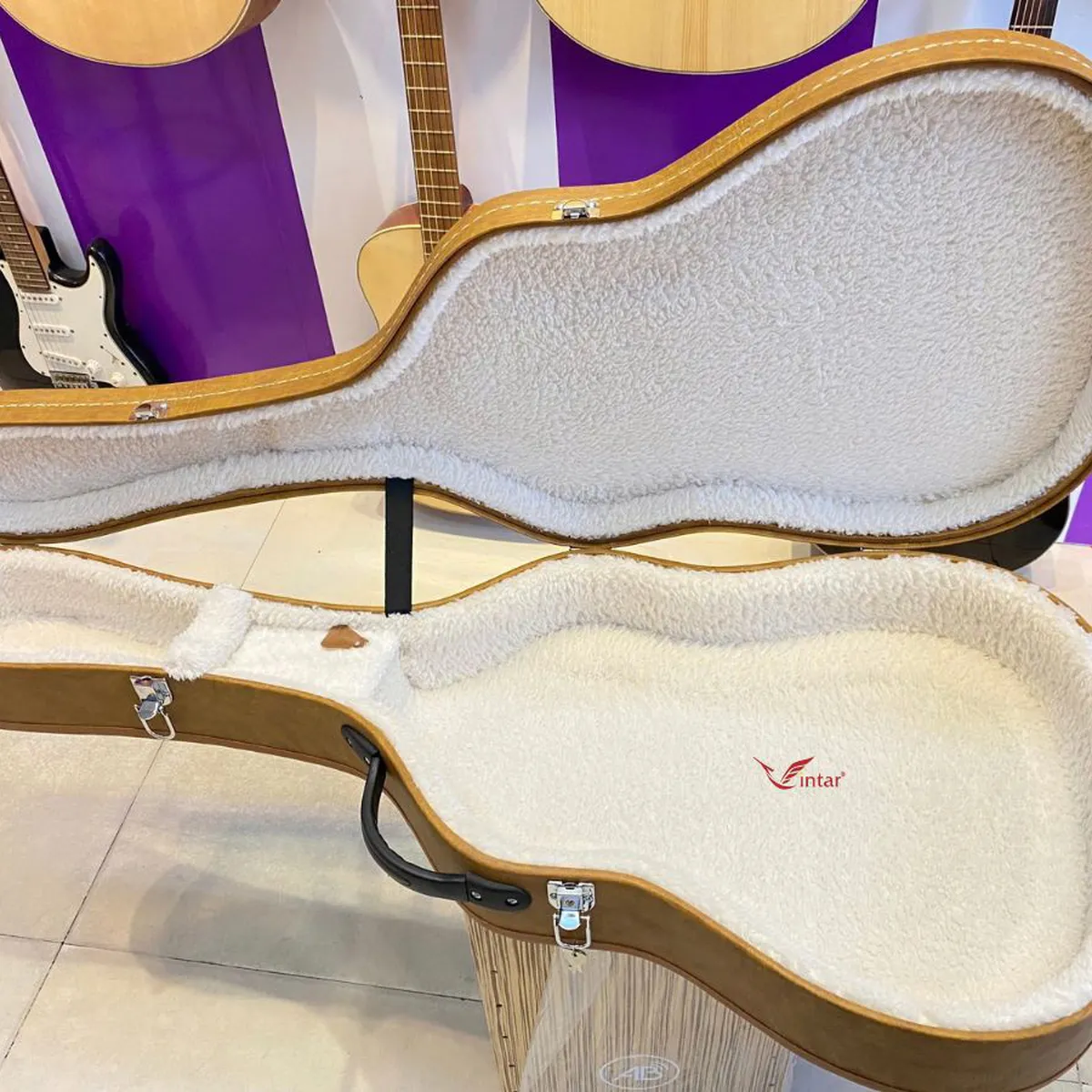 Case Hộp Cứng Guitar Cao Cấp Màu Nâu