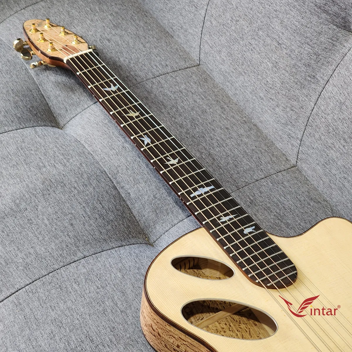 VT08V - ĐÀN GUITAR ACOUSTIC CUSTOM CAO CẤP GỖ SỒI PHÁP CÓ BAVEL