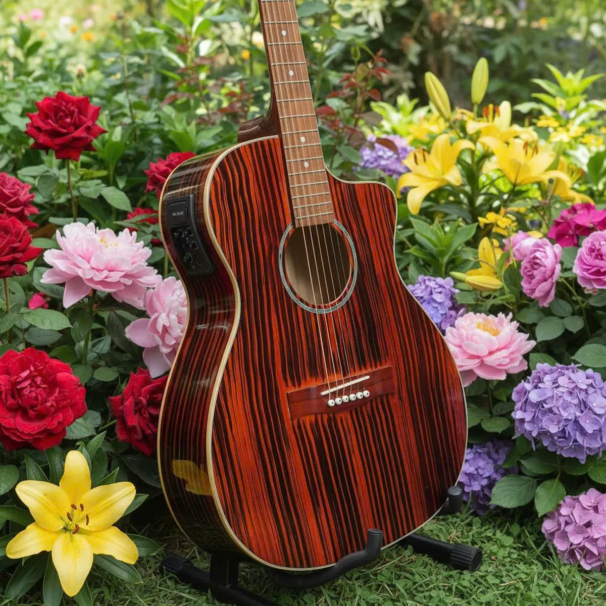 FA1 MÀU GIẢ CẨM FULL GUITAR ACOUSTIC GẮN EQ BIGBANG B52