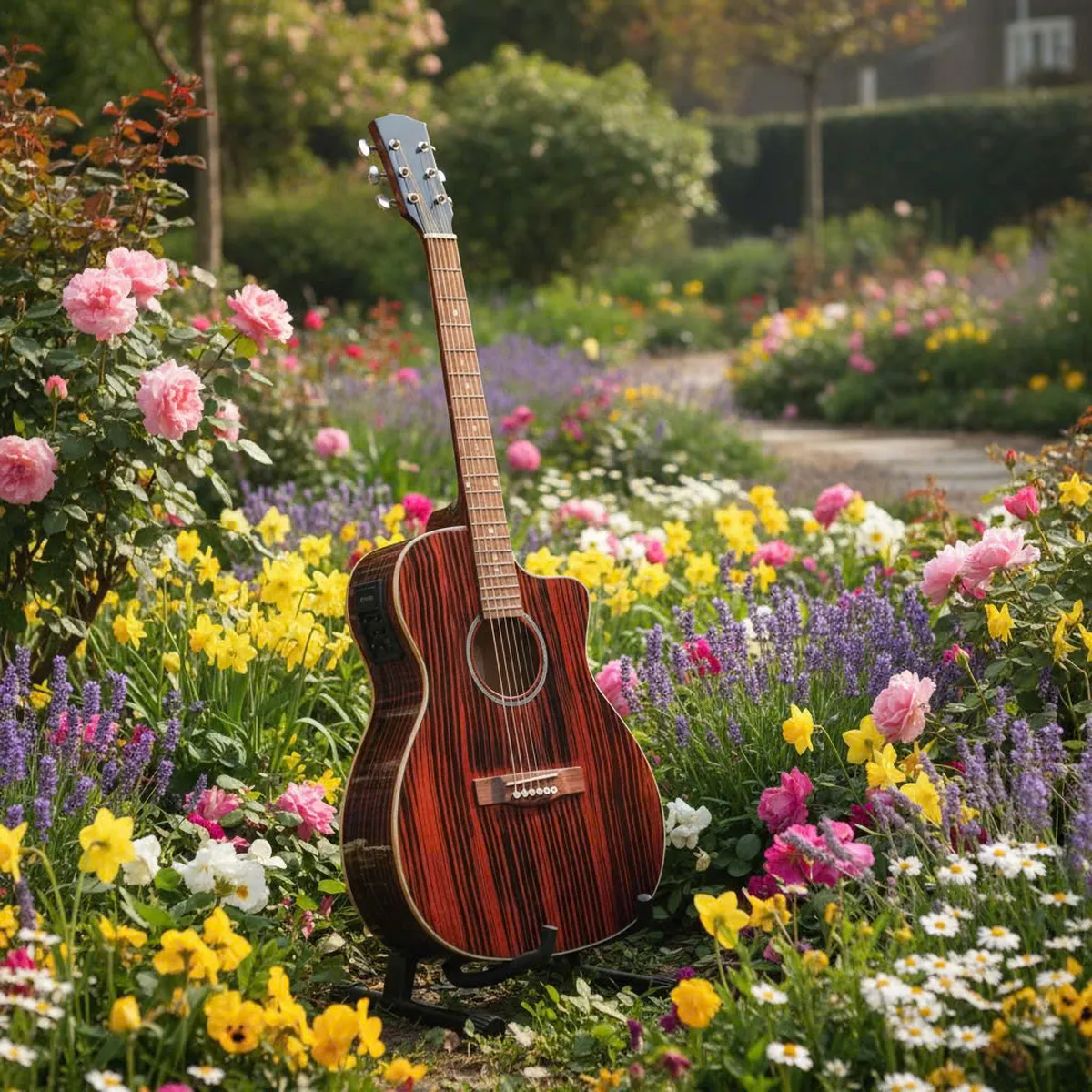 FA1 MÀU GIẢ CẨM FULL GUITAR ACOUSTIC GẮN EQ BIGBANG B52