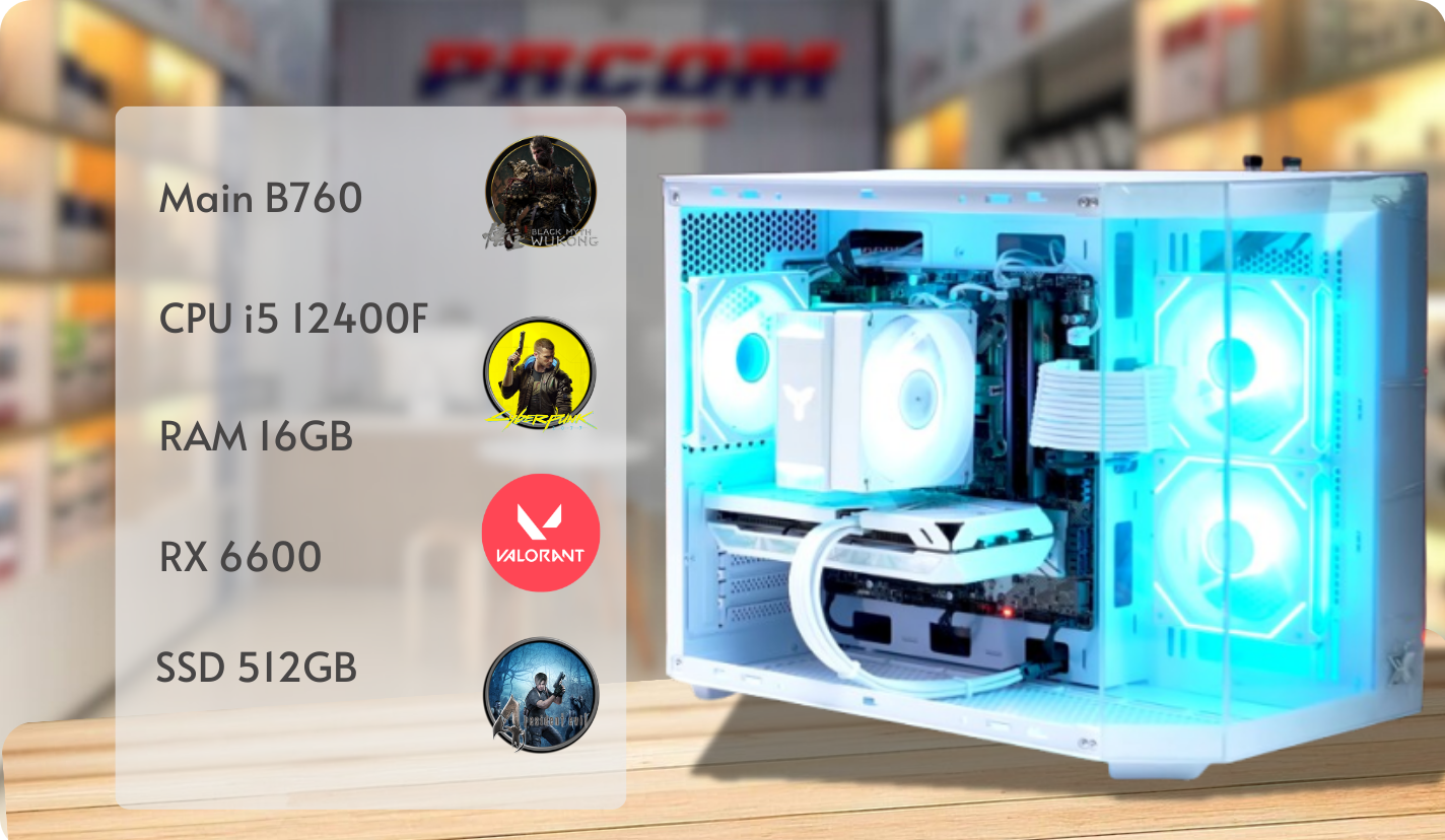 Máy Tính PC Gaming Phan Rang Ninh Thuận I5 12400F RX 6600 - GA11 poster