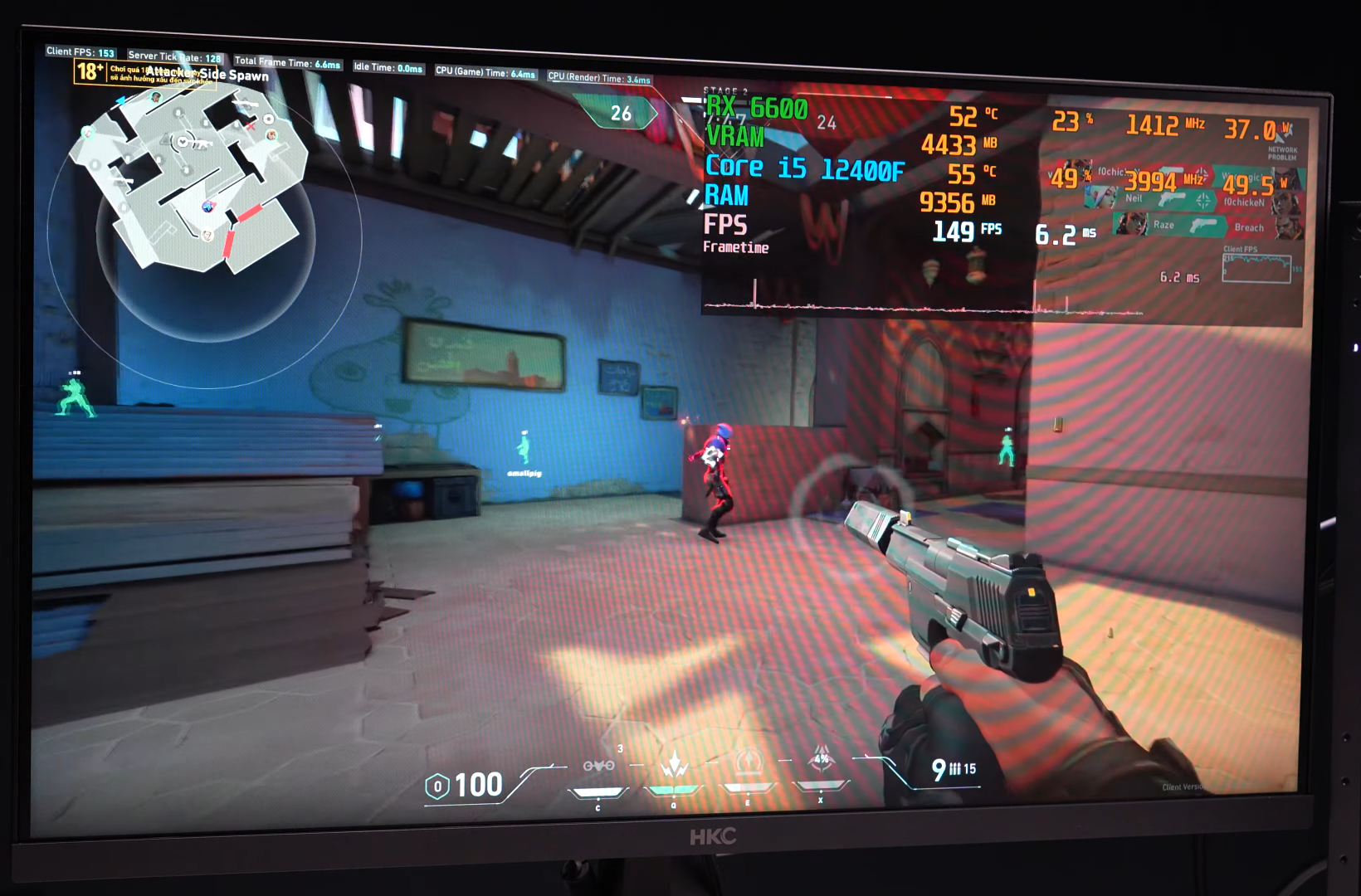 core i5 12400f rx 6600 valorant hight setting