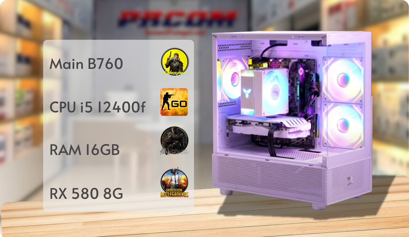 core i5 12400f va rx 580 8g poster 2