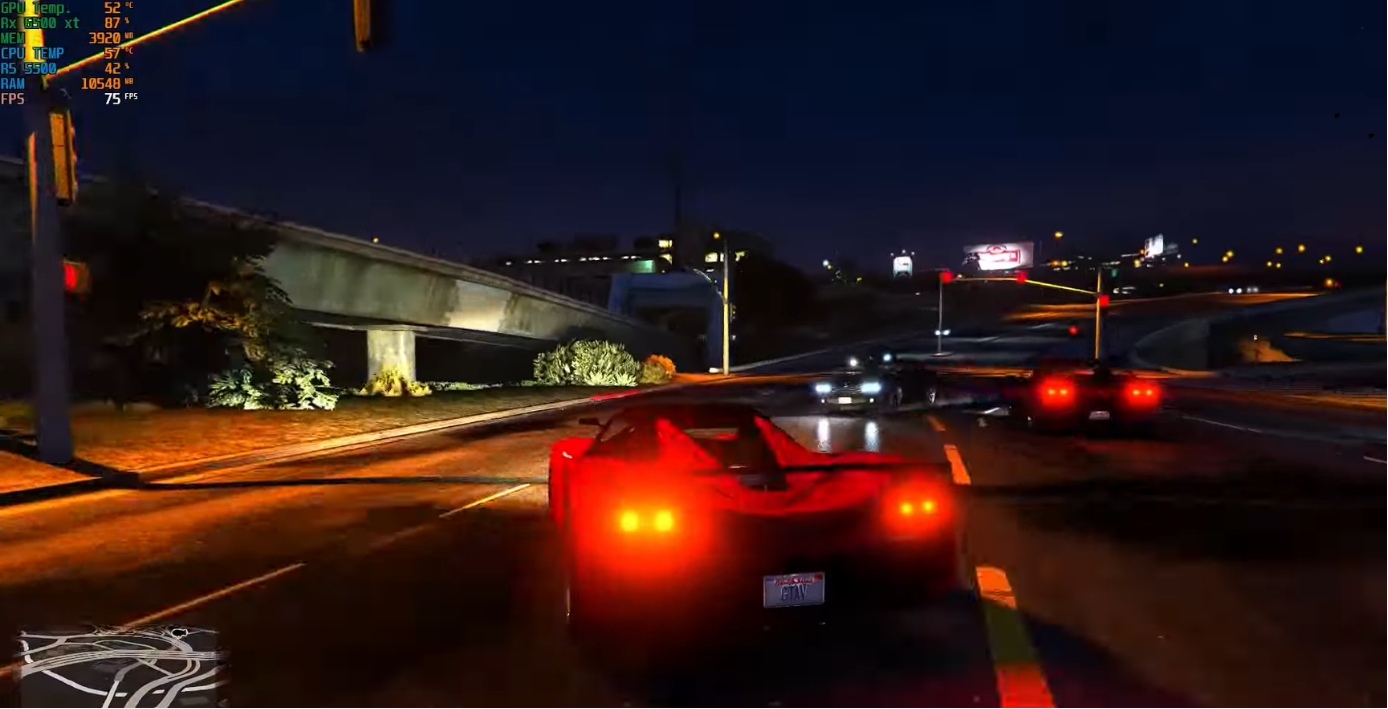 danh gia ryzen 5 5500 va rx 6500 xt gta 5 verry high