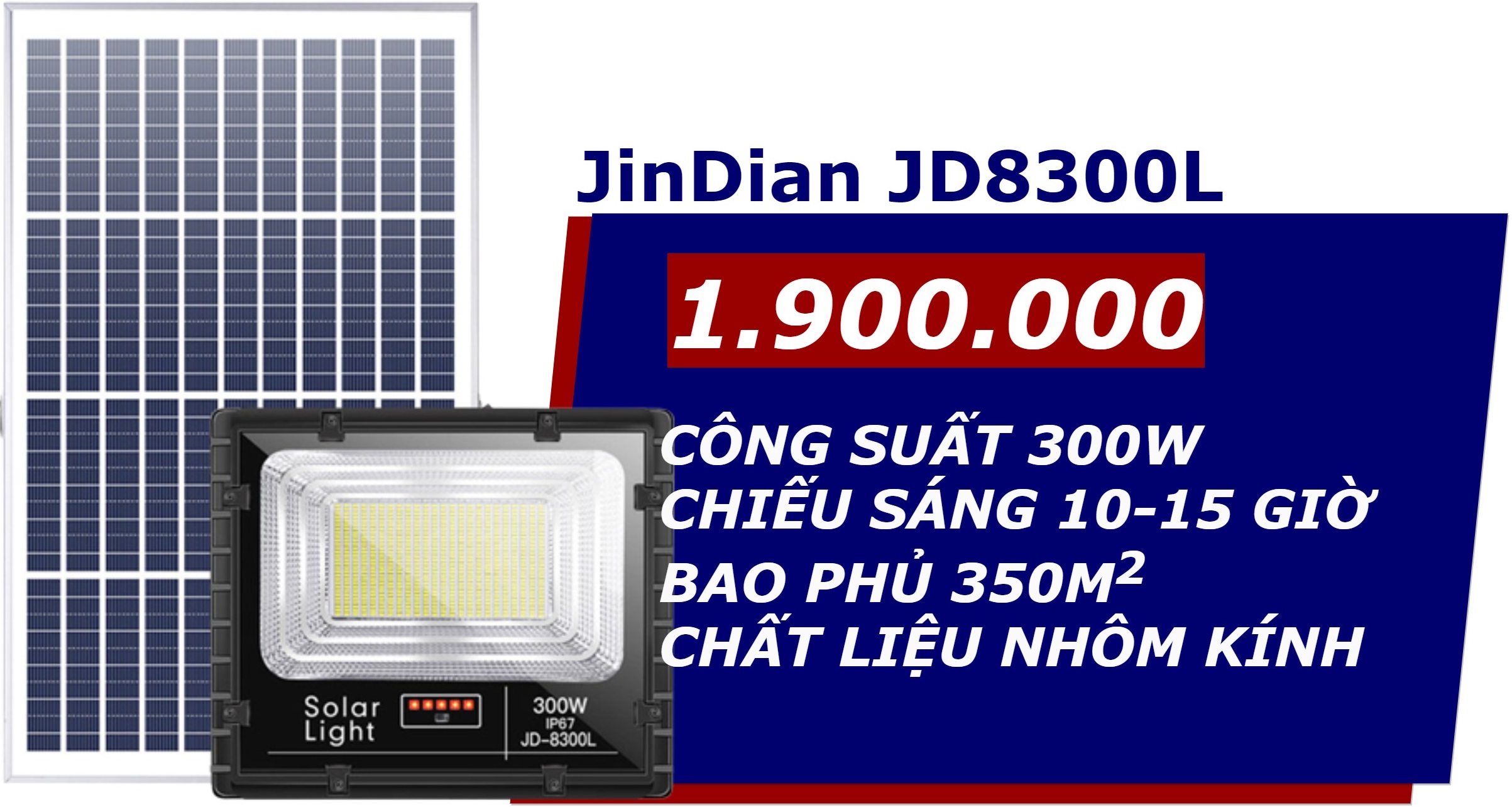 den nang luong mat troi ninh thuan jd8300 300w