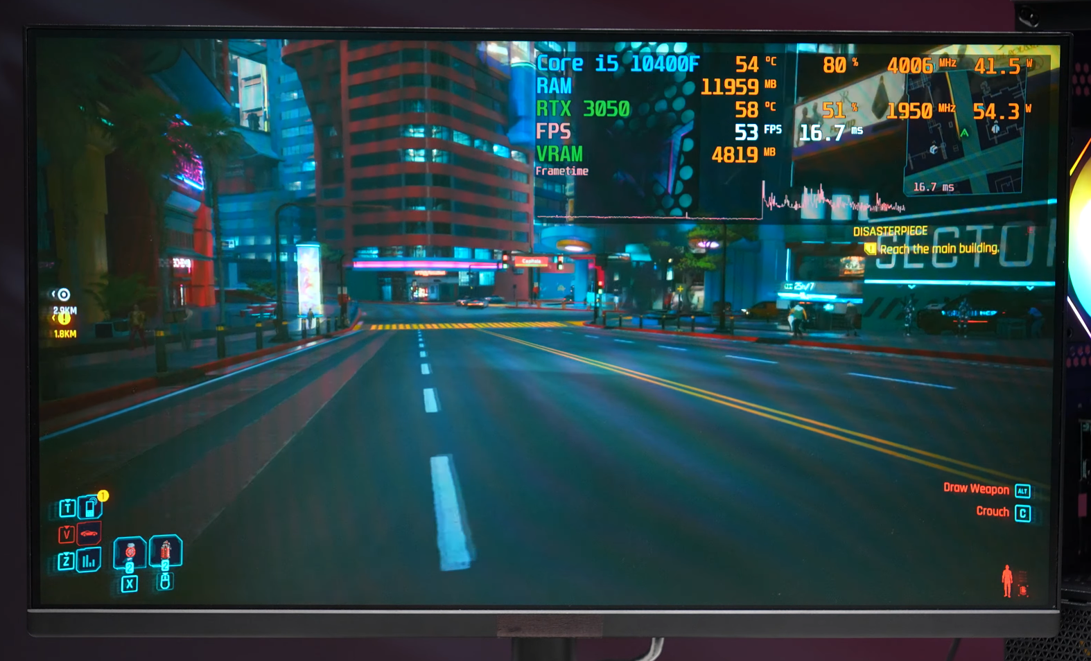i5 10400f rtx 3050 cyberpunk 2077 low setting