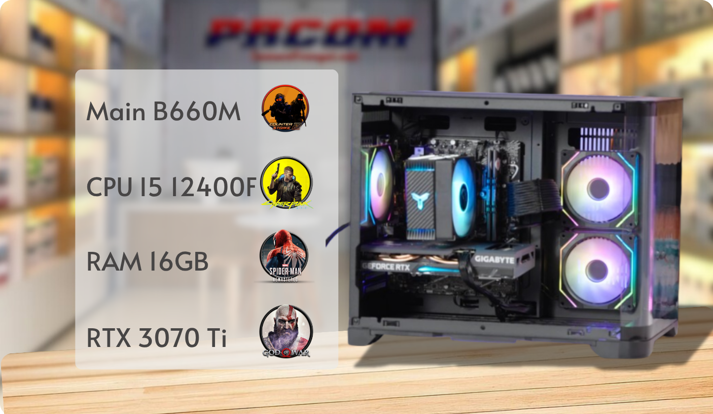 Máy Tính PC Gaming Phan Rang Ninh Thuận i5 12400F RTX 3070 Ti - GA07 poster