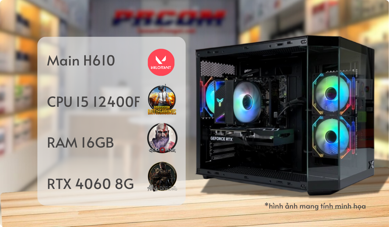 pc gaming quoc dan i5 12400f rtx 4060
