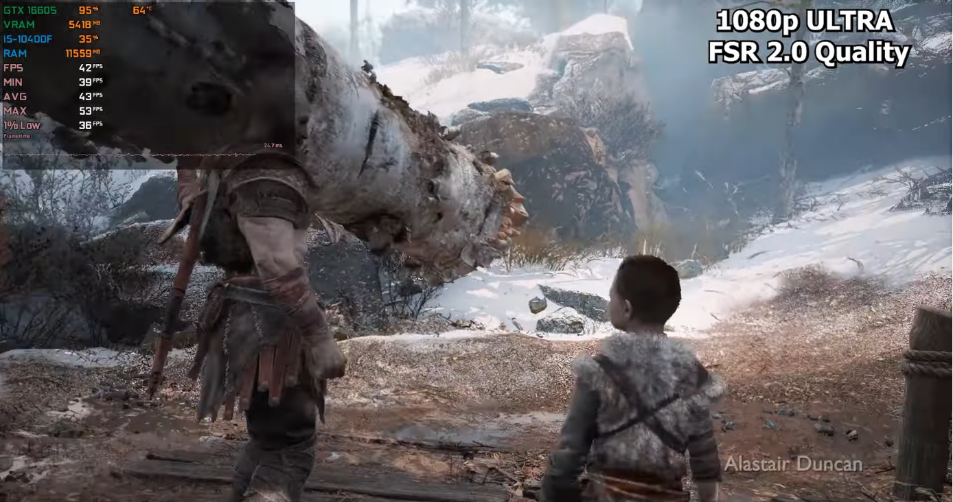 pc i5 10400f va gtx 1660 super god of war 1080 ultra