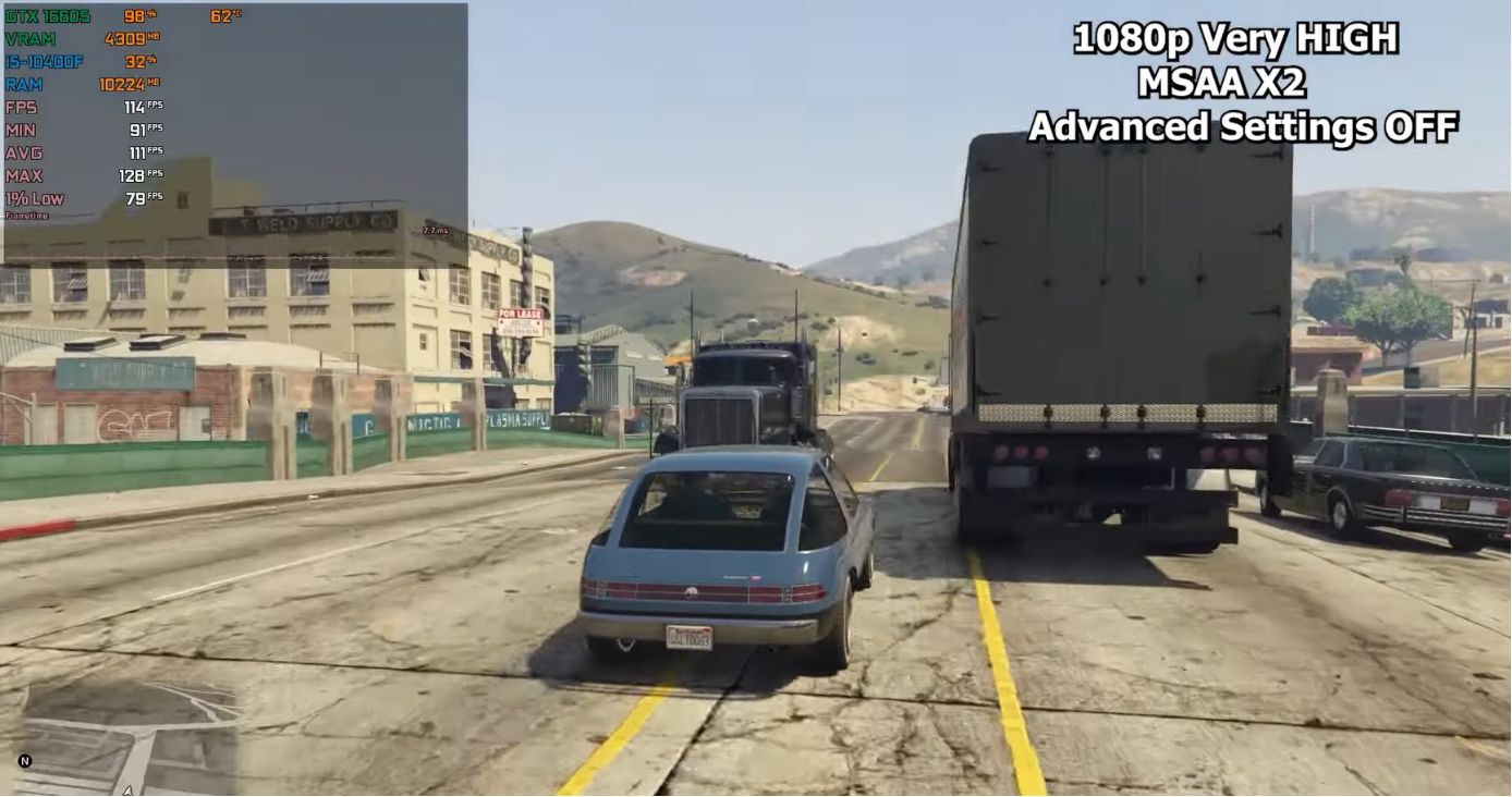 pc i5 10400f va gtx 1660 super gta5 1080 very high