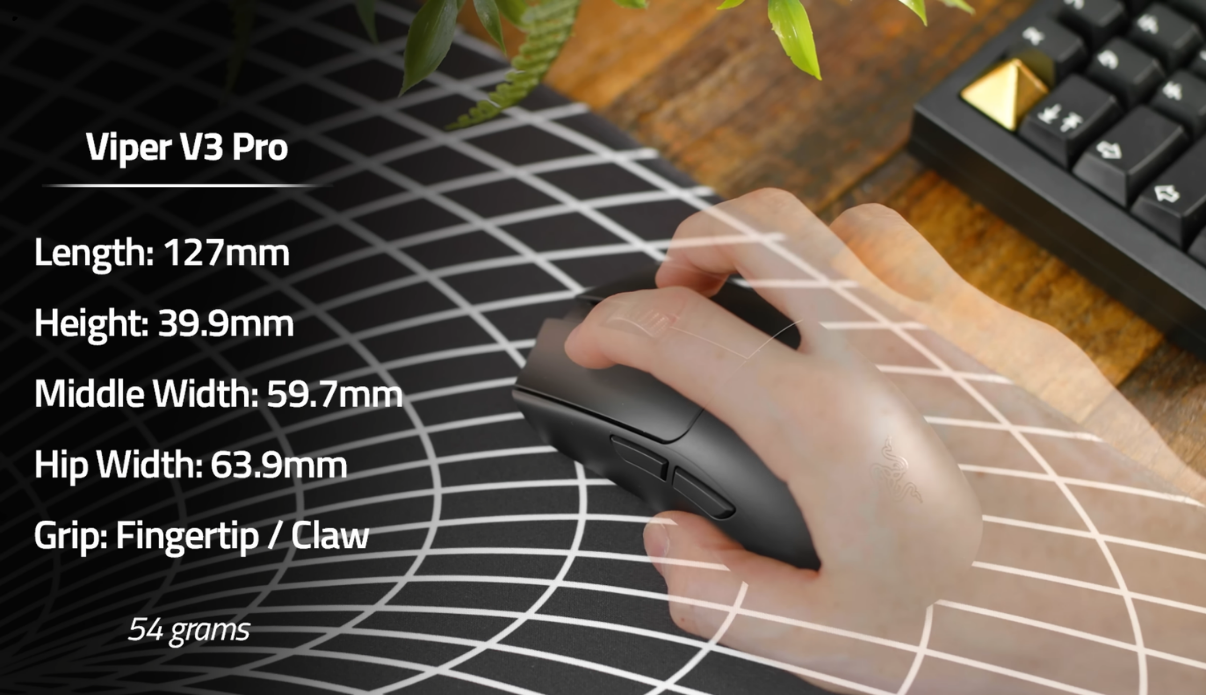 razer viper v3 pro kich thuoc