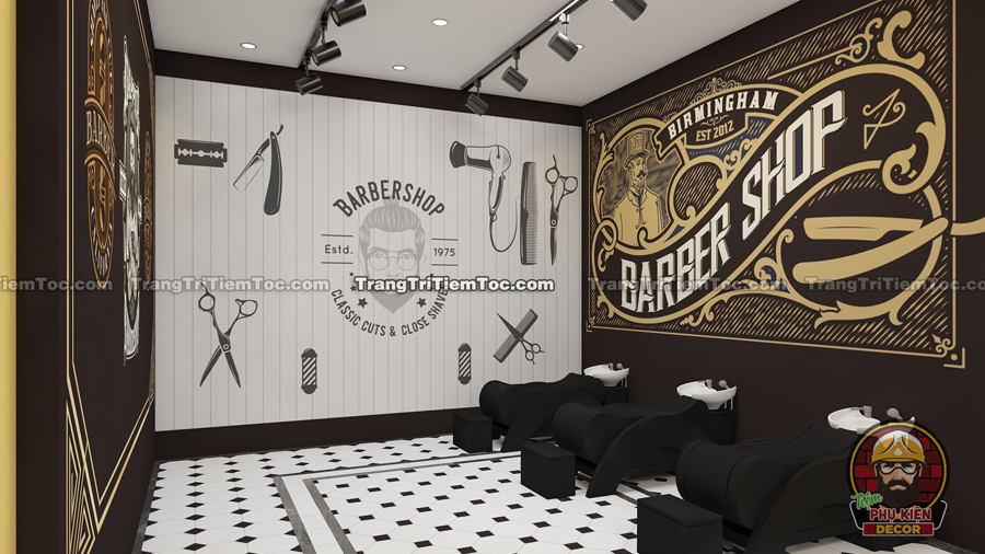 Trang trí góc nội thất khu vực gội đầu bằng các file hình ảnh dán tường khổ lớn Trang trí góc nội thất khu vực gội đầu bằng các file hình ảnh dán tường khổ lớn