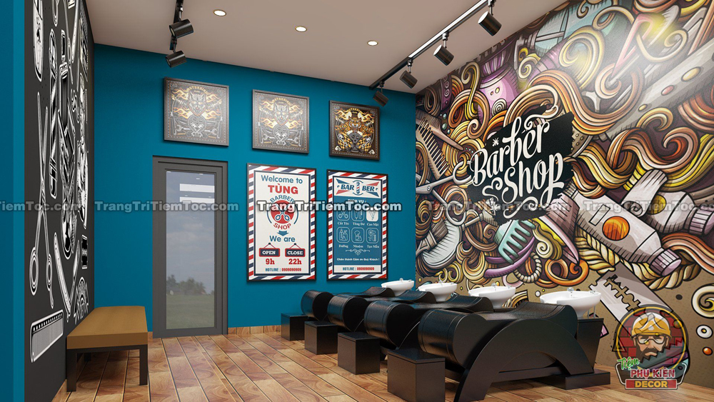 Thiết kế phòng gội đơn giản bằng Tranh dán tường 3D siêu nét Thiết kế phòng gội đơn giản bằng Tranh dán tường 3D siêu nét