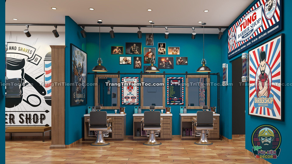 Một góc decor trong tiệm sử dụng Tranh ảnh Barber Shop, các Bảng Menu, Bảng Wifi, Bảng Welcome được thiết kế đặc sắc Một góc decor trong tiệm sử dụng Tranh ảnh Barber Shop, các Bảng Menu, Bảng Wifi, Bảng Welcome được thiết kế đặc sắc