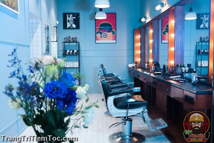 Sử dụng giấy dán tường để trang trí Tiệm tóc, là cách nhanh và đơn giản để hoàn thiện không gian của Bạn