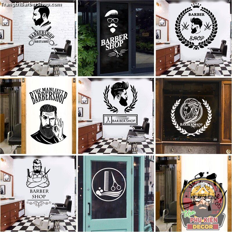Decal dán tường trang trí Tiệm tóc Nam giúp thu hút, và gây sự ấn tượng với Khách hàng trẻ Decal dán tường trang trí Tiệm tóc Nam giúp thu hút, và gây sự ấn tượng với Khách hàng trẻ