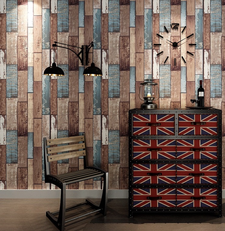 Phong cách hoài cổ được thể hiện, qua mẫu giấy dán tường gỗ Retro trang trí Barber Shop Phong cách hoài cổ được thể hiện, qua mẫu giấy dán tường gỗ Retro trang trí Barber Shop