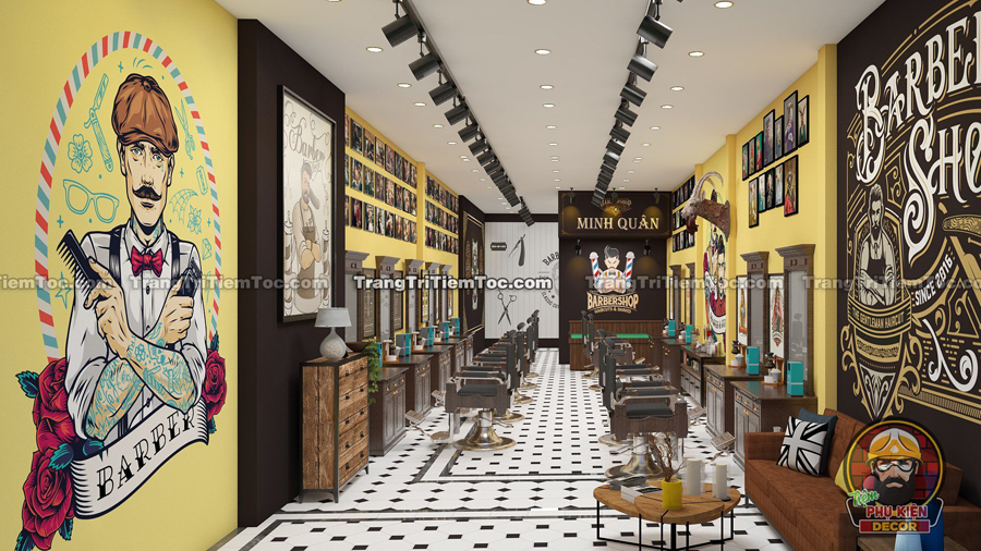 Khám phá bên trong nội thất không gian của mẫu Thiết kế Tiệm tóc Nam kiểu Cổ điển Khám phá bên trong nội thất không gian của mẫu Thiết kế Tiệm tóc Nam kiểu Cổ điển