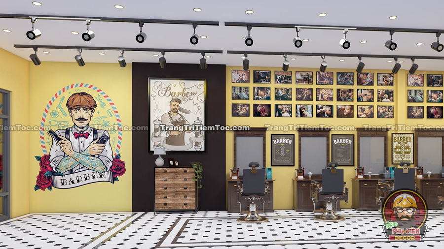 Tổng thể không gian nội thất tiệm tóc trở nên sáng và sạch hơn, nhờ sử dụng Gạch Bông Hoa văn trang trí Tổng thể không gian nội thất tiệm tóc trở nên sáng và sạch hơn, nhờ sử dụng Gạch Bông Hoa văn trang trí