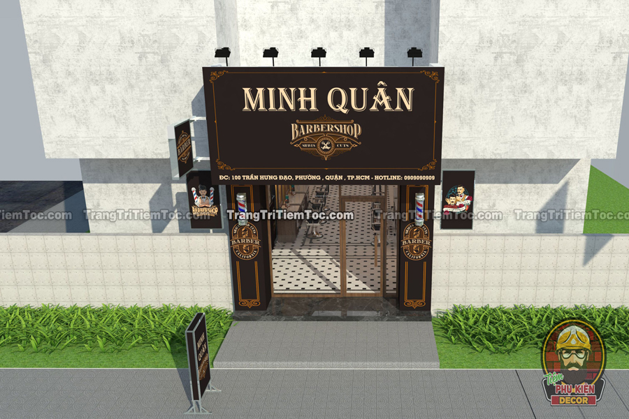 Phụ Kiện Decor cung cấp các file hình ảnh để trang trí Mặt tiền, Bảng hiệu, Bảng treo, Bảng vẫy giống như mẫu thiết kế Tiệm Tóc Barber này Phụ Kiện Decor cung cấp các file hình ảnh để trang trí Mặt tiền, Bảng hiệu, Bảng treo, Bảng vẫy giống như mẫu thiết kế Tiệm Tóc Barber này