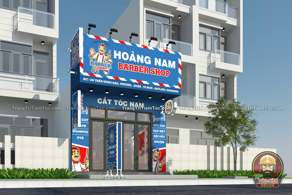 Tạo dấn ấn đồng bộ trong ý tưởng thiết kế Tiệm tóc nhỏ, mang lại sự chuyên nghiệp trong mắt Khách hàng Tạo dấn ấn đồng bộ trong ý tưởng thiết kế Tiệm tóc nhỏ, mang lại sự chuyên nghiệp trong mắt Khách hàng