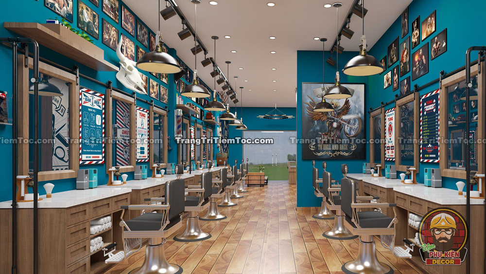 Góc view nội thất Tiệm tóc nhìn từ Bên trong ra ngoài Góc view nội thất Tiệm tóc nhìn từ Bên trong ra ngoài