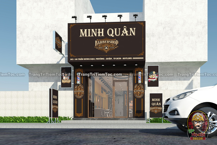 Bạn sẽ vượt lên đối thủ, nhờ lựa chọn giải pháp khác biệt : Thiết kế Barber Shop đẹp, phong cách Cổ điển Bạn sẽ vượt lên đối thủ, nhờ lựa chọn giải pháp khác biệt : Thiết kế Barber Shop đẹp, phong cách Cổ điển