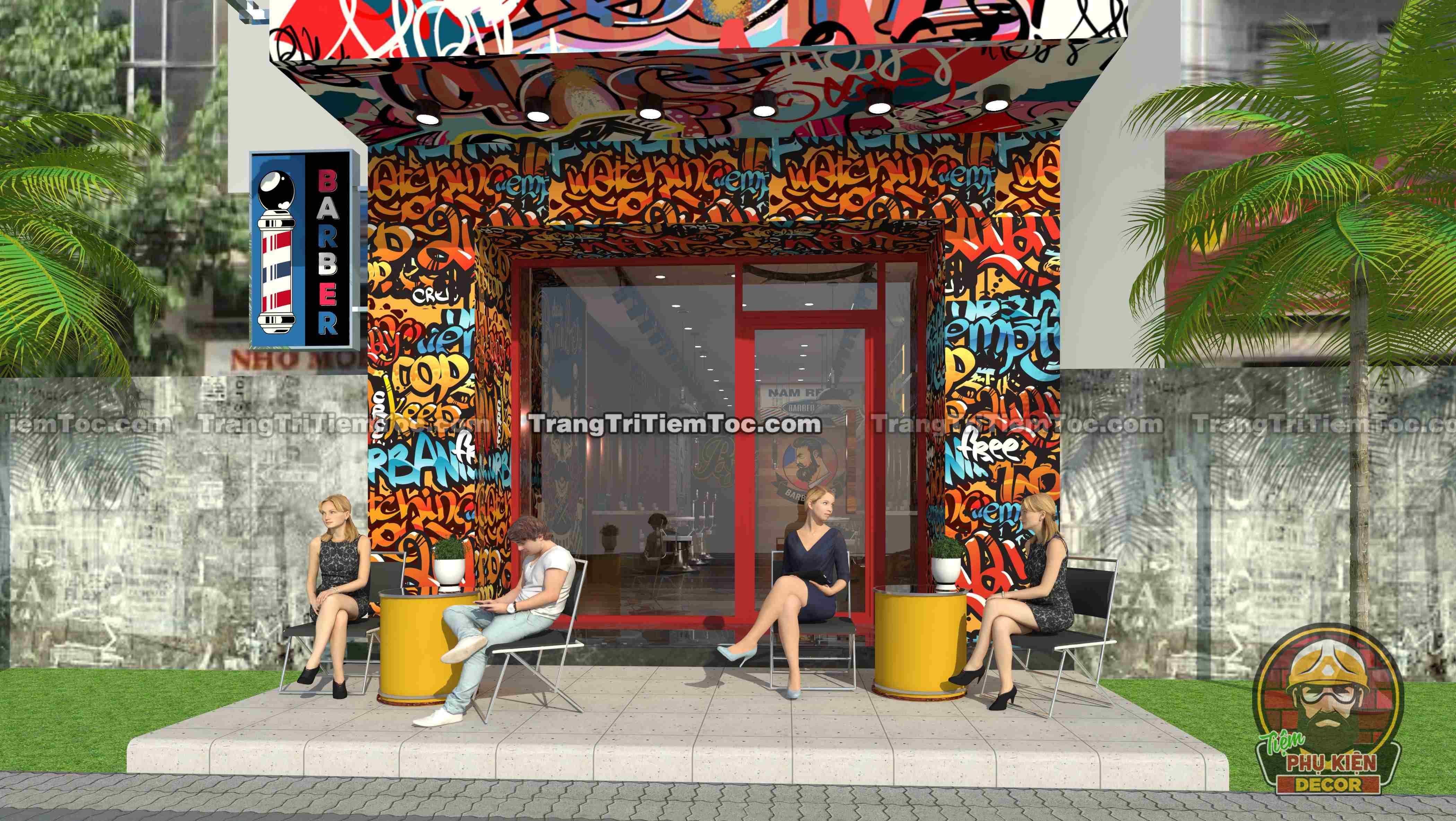 Thiết kế Barber Shop độc đáo cá tính đẹp Thiết kế Barber Shop độc đáo cá tính đẹp