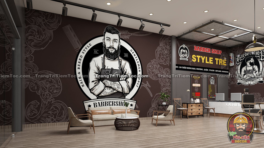 Bố cục không gian nội thất hợp lý, giúp Tiệm Tóc vận hành linh hoạt và dễ dàng Bố cục không gian nội thất hợp lý, giúp Tiệm Tóc vận hành linh hoạt và dễ dàng